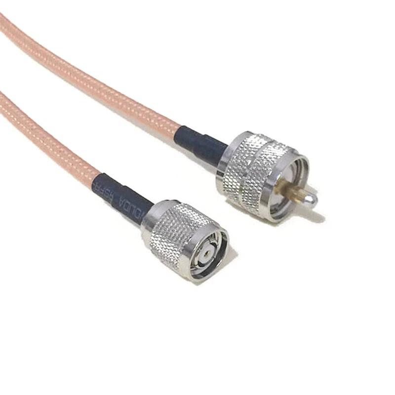 UHF male PL259 to RP TNC male plug RF coax cable RG142 20" low loss high quality - Image 4 of 4