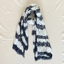 Spring printed/ Retro Women Scarf Floral Black & White Elegant Neck Warmer/Scarf