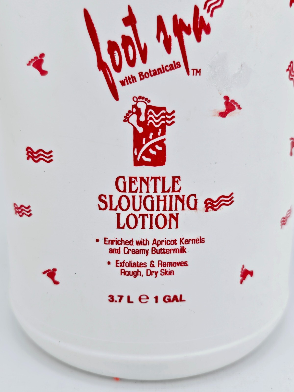 Supernail Foot Spa Gentle Sloughing Lotion Apricot Buttermilk Exfoliate 1 Gallon