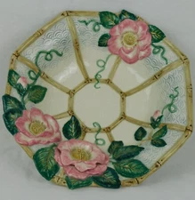 Vintage Fitz & Floyd ~ LOTUS WATER LILY DISPLAY BOWL ~ 10.5” Tall 1996 PERFECT!