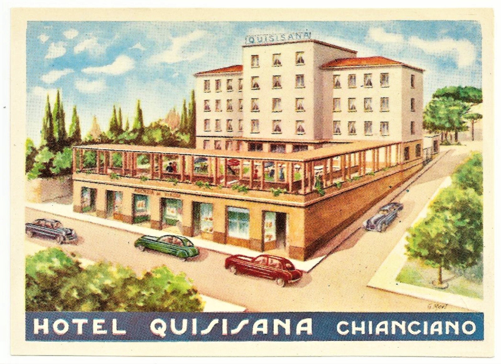 Luggage Tag Italy Chianciano Hotel Quisiana SB-image