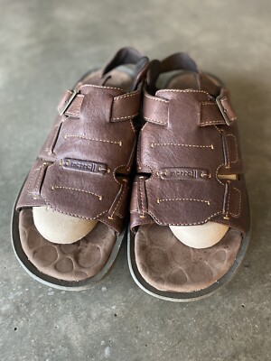Merrell New Delhi Brown Leather Mens Sandals Size 12 J33129  display picture 3