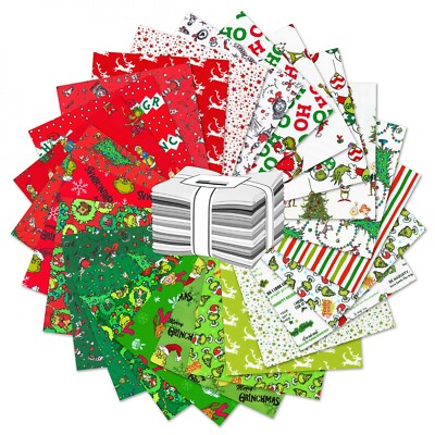 How the Grinch Stole Christmas Fat Quarter Bundle 25pcs From Robert Kaufman