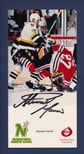 Stewart Gavin signed Minnesota North Stars team issued hockey photo postcard