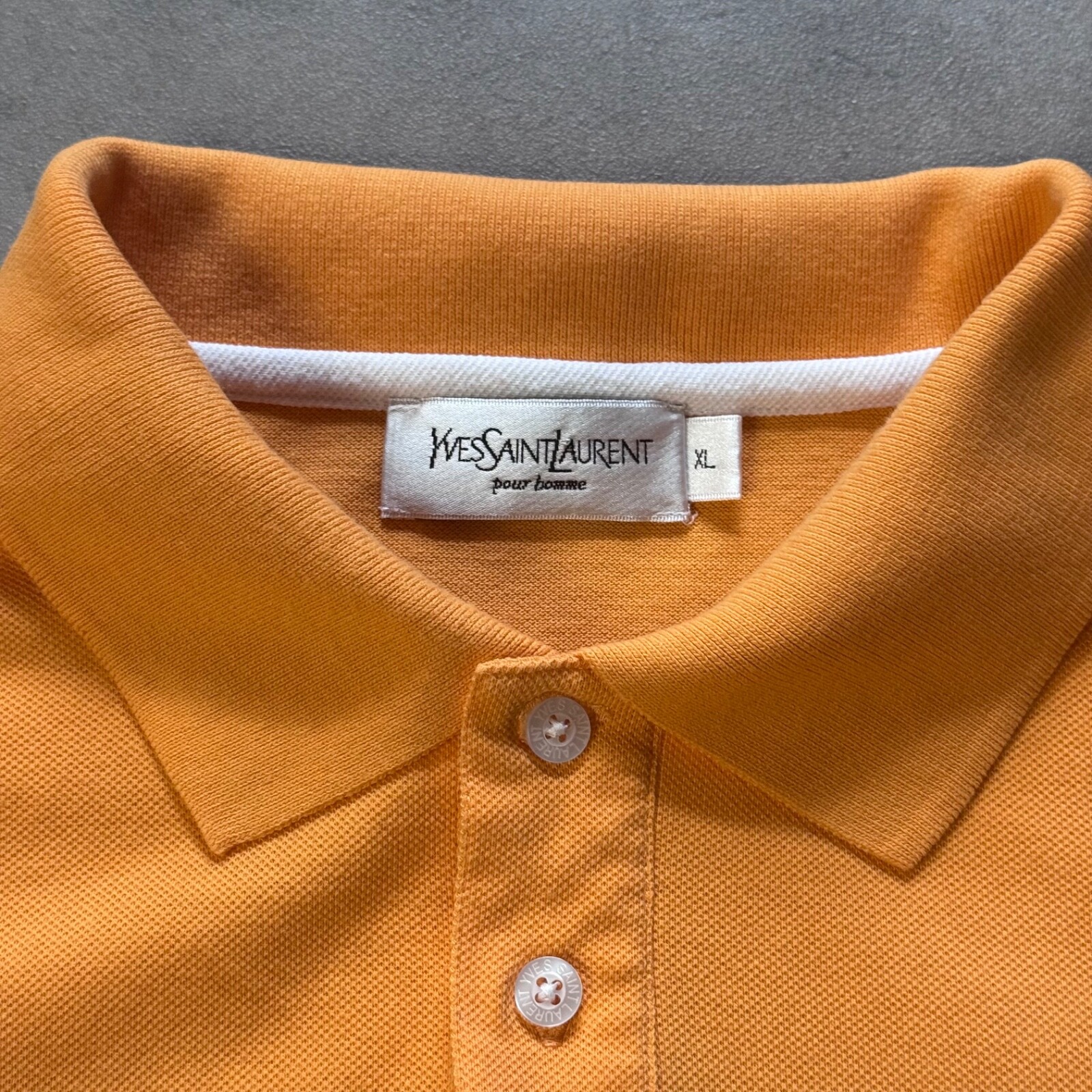 Yves Saint Laurent Polo Uomo Classica Manica Corta Giallo Taglia:XL