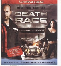 No Disc No Case ORIGINAL COVER ART Death Race Unrated 2008 Blu-ray Cover 