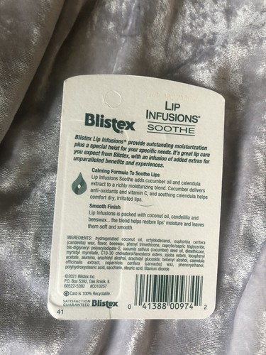Blistex Infusiones de Labios Calma Confortante Hidratante de Labios 0.13 Onzas (3.69g) - Imagen 2 de 2