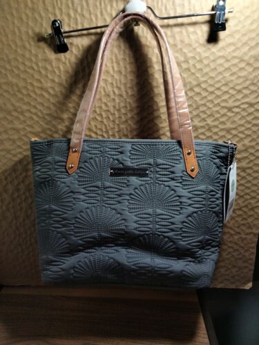 Petunia Pickle Bottom Diaper Bag Downtown Tote Mini Champs Elysees Stop Gray - Afbeelding 1 van 16