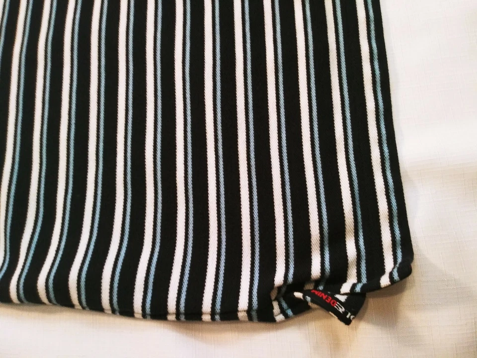 Mens South Pole denim Collection Polo Button Up Striped Blues White XL - Image 4 of 4