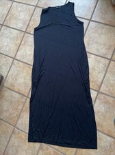 Forever 21 black maxi sleeveless size 3X dress slits on sides