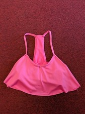 Body Wrappers Pink Ruffle Cropped Top Women's