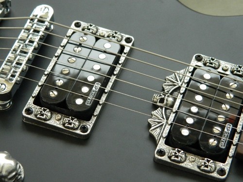 9 SKULL PARTS for ESP LTD ec 100 50 256 10 Guitar knobs PU rings truss cover ect - Picture 9 of 12