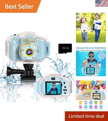 Kids Waterproof Camera - Children Underwater HD Video Digital Camcorder, Port...