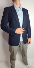 Corneliani Men  s Blazer 2-Button Dark Blue 100 Wool Size 48 EU / 8A