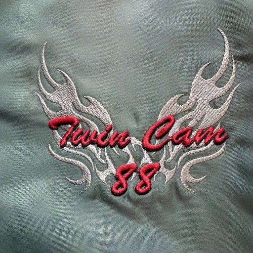 Vintage Harley Davidson Cam 88 Jacket Men XS Green Motorcycle Bomber Flight Twin - Picture 5 of 11