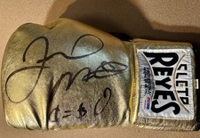 The Best FLOYD MAYWEATHER JR Signed AUTO Gold Reyes BOXING GLOVE PSA “Cents = $”