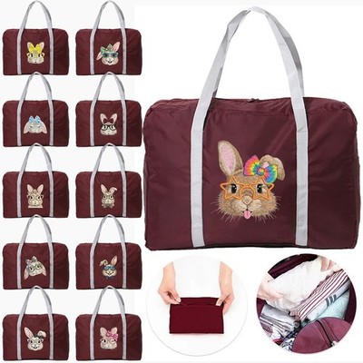 Faltbare Reise Aufbewahrungstasche - Cool Bunny Art Kapazität Tragetasche für Reise