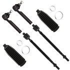 Front Suspension Kit Outer Inner Tie Rod End w/Boots For Subaru Forester