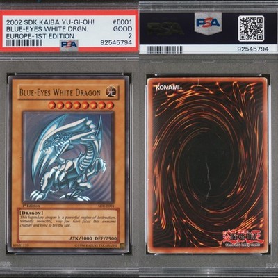   PSA 2 GOOD BLUE-EYES WHITE DRAGON | STARTER DECK KAIBA EUROPE SDK-E001 