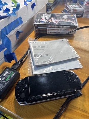 Sony PSP-2001 PlayStation Portable Console w/ Charger new Battery  3 Games Works