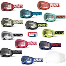 100% Strata 2 MX Motocross Offroad Clear Lens...