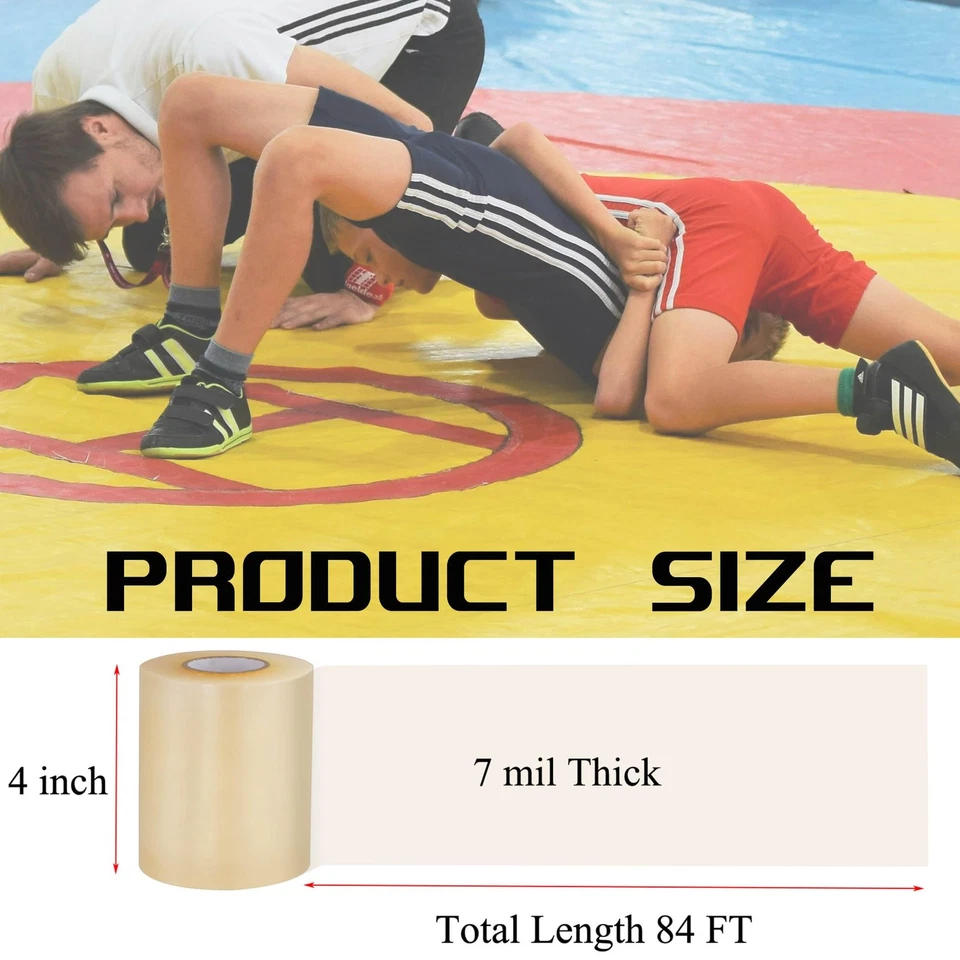 Cinta de alfombra de lucha libre PVC transparente para gimnasio, 7 mil de grosor, para lucha libre Gr... Foto 2 de 4