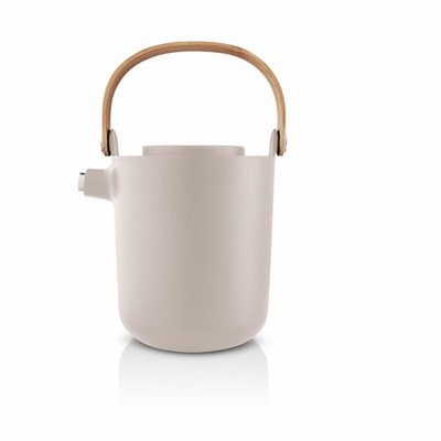 Eva Solo Tee-Thermokanne Nordic Kitchen, Isolierkanne, Edelstahl, Sand, 1 L