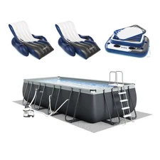 Intex 18ft x 9ft x 52in Ultra XTR Frame Pool, Cooler (2 Pack), & Float (4 Pack)