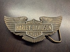 Harley Davidson motorcycle vintage belt buckle early style