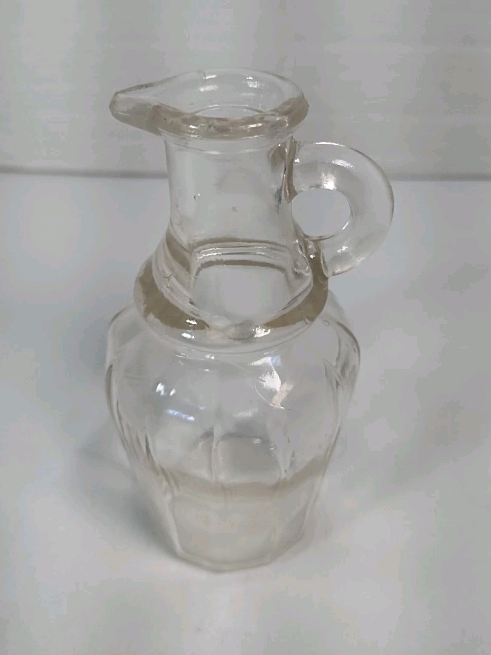 Vintage Glass Syrup/Olive Oil Bottle with Pour Spout and Han