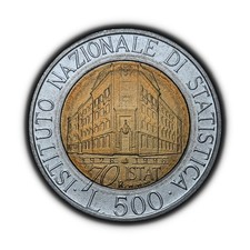 ITALIA. 1996, 500 Lire - Istituto Nazionale Italiano di Statistica, Istat