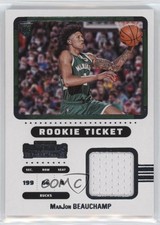2022-23 Panini Contenders Rookie Ticket Swatches MarJon Beauchamp #RTS-MJB 0c3