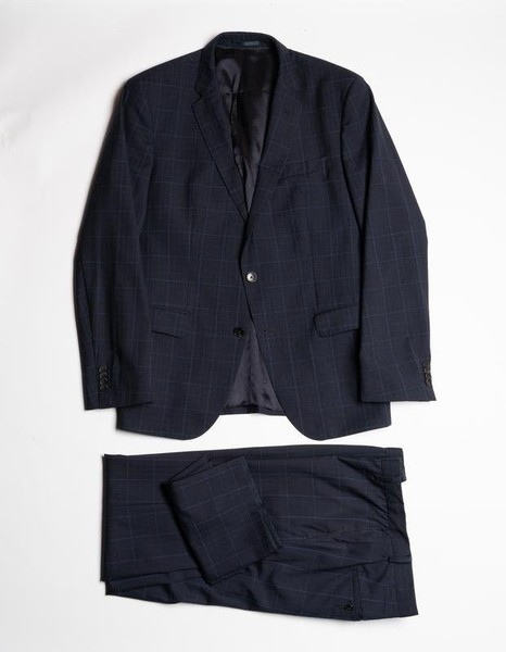 Men Hugo Boss Suit Navy Wool 40 /L / 48