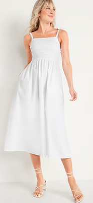 fit & flare sleeveless midi dress old navy Old Navy