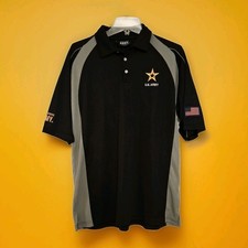 U.S. Army Men's Polo Shirt Black  Gray Size Large Embroidered NWOT