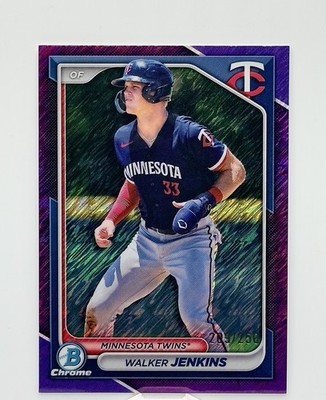 2024 Bowman Chrome Prospects Walker Jenkins Purple Shimmer 209/250 BCP-204 Twins