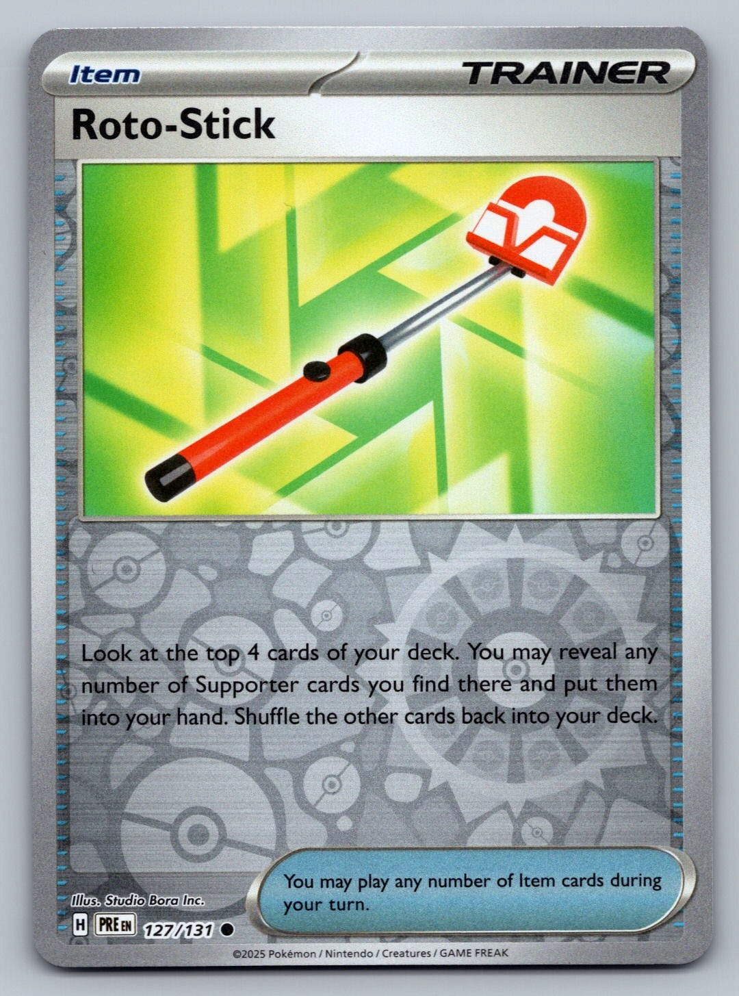 Pokemon TCG SV: Prismatic Evolutions Roto-Stick 127/131 Reverse Holo