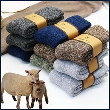 Men's Warm Thick Towel Mid-Calf Socks 3/5 Pairs Anti-Cold Snow Boots