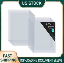 8.5 X 11 Hard Plastic Sheet Protectors Rigid Print Protectors Clear Waterpro