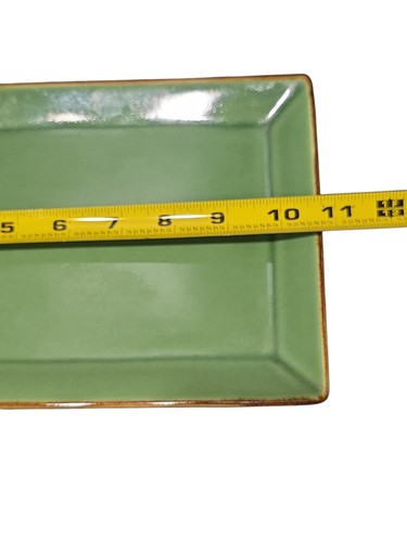 Pottery Barn Asian Square Green 3pc Platter & Plates Set Made in Japan Dishware - Picture 6 of 9