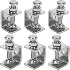 6 Pack Stainless Steel C Clamp - 1-3/16 Inch Small C Clamp Set,