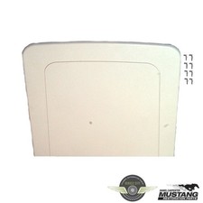 1969-1970 Mustang Hi-back Bucket Front Seat White Back Trim Panel With Hardware