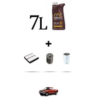 Hoffcar Wartungsset 3 Filter Und 7L ÖL FüR Ford Ranger 2.5 D 57KW Ab 1999