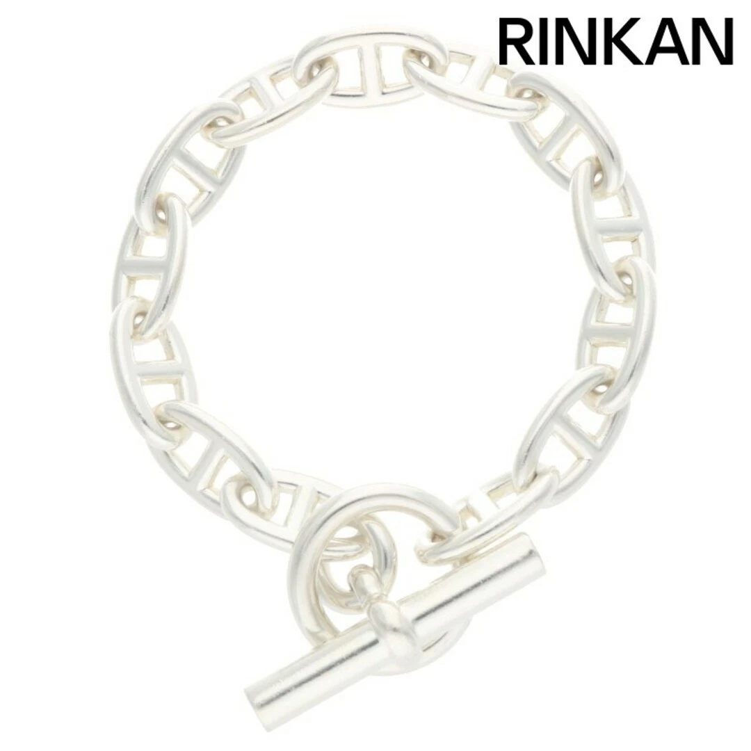 HERMÈS Hermes Chaine d'Ancre GM Sheine Caviglia Argento Bracciale Uomo 13LINK Usato4bf