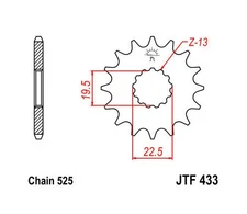 JT Front Sprocket 525 14T for Suzuki GSF400 Bandit 400 1991-1993