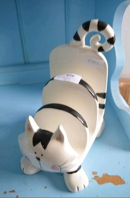 Retro weiße Katze Keramik Toastständer sehr guter Zustand, um Ihren Frühstückstisch zu erfreuen 