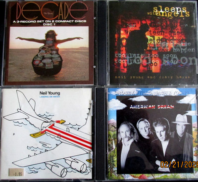 Neil Young4 CDs: AMERICAN DREAMS LANDING ON WATER DECADE SLEEPS WITH ANGELS