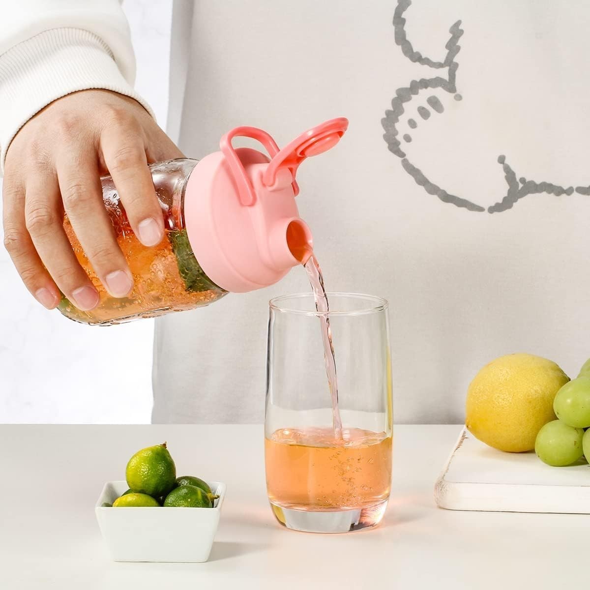 4-Pack Leak-Proof Flip Top Mason Jar Lids - Colorful & Reusable for Drinks