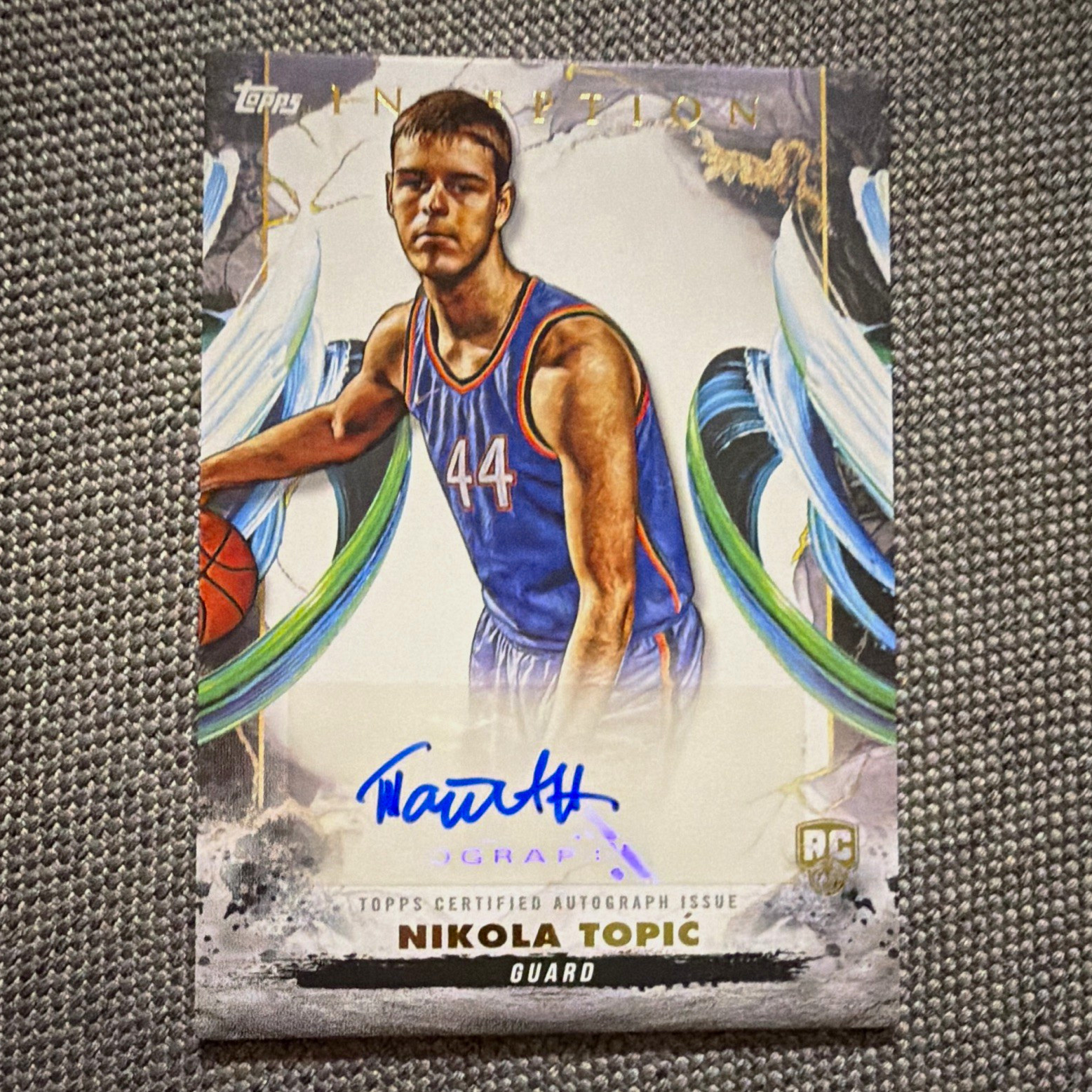 Topps 2024-25 Inception Nikola Topic Thunder RA-NT Rookie Autographs RC Auto