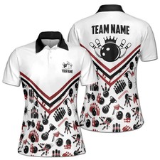 Personalized Bowling Pattern for Men  Women - Polo Shirt